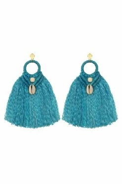 Ole Macramé & Sea Shell Earrings New Jewelry