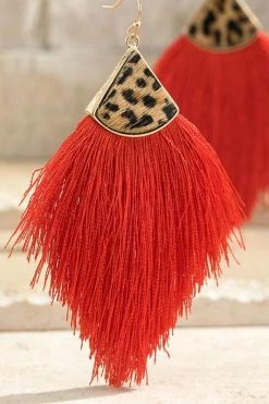 036 Leopard Feathers Earrings