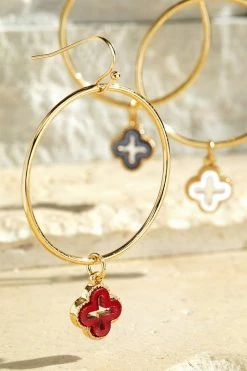 040 Diamonds And Clover Earrings New Jewelry