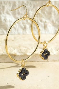 040 Diamonds And Clover Earrings New Jewelry