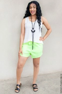 3054 Adventure Shorts - Laser Lime New Bottoms