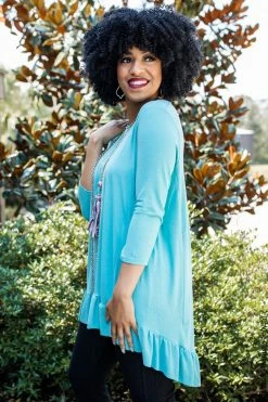 001 New Basics Any & Everything Tunic Top - Colorado Blue