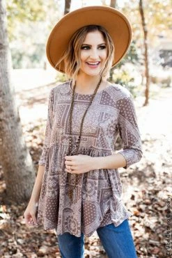 P & Rose New Tops Around The River Bend Top