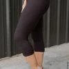 Vibe Clothing Company Brown Capri Cropped Leggings New Basics