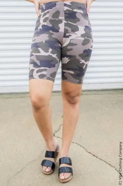 001 New Arrivals Vintage Camo Biker Shorts