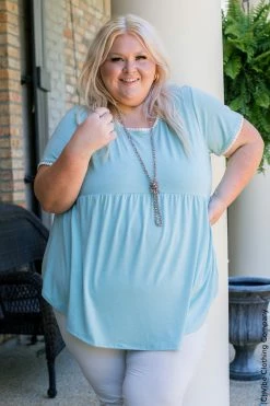 001 New Basics Casually Chic Babydoll Top