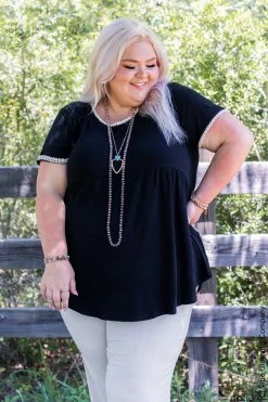 001 New Basics Casually Chic Babydoll Top