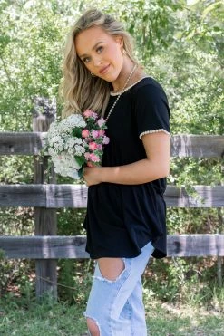 001 New Basics Casually Chic Babydoll Top