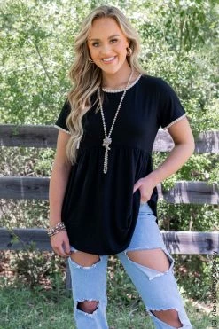 001 New Basics Casually Chic Babydoll Top