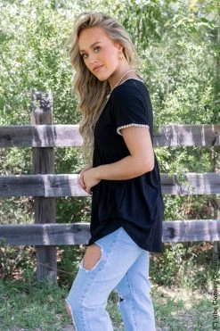 001 New Basics Casually Chic Babydoll Top