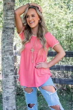 001 New Basics Casually Chic Babydoll Top