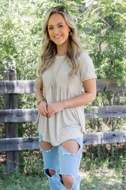 001 New Basics Casually Chic Babydoll Top