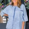 001 New Basics Chambray Poncho Top 1 001 New Basics Chambray Poncho Top