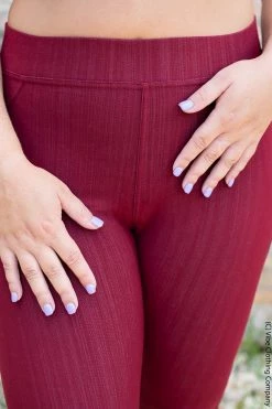020 Charleston Skinnies - Burgundy