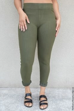 021 Charleston Skinnies - Olive New Bottoms