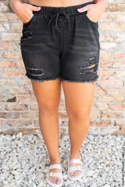 015 Coastal Denim Shorts - Black