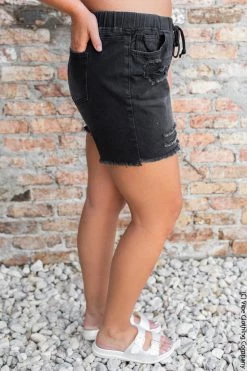 015 Coastal Denim Shorts - Black