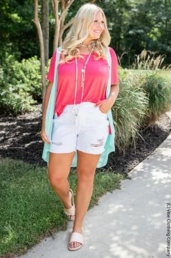 015 Coastal Denim Shorts - White