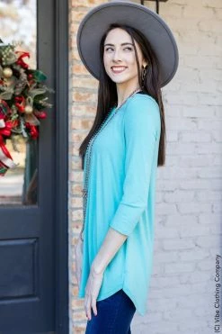 001 New Basics Crazy For You Top- Pacific Blue