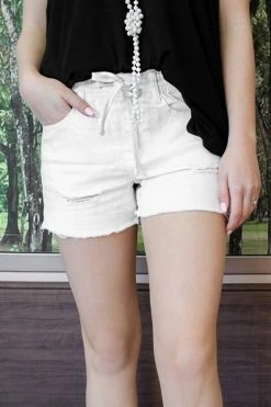 015 Delta Denim Shorts - White