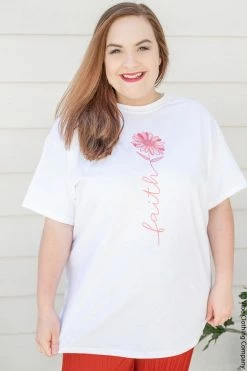 Mark Tee Faith Flower Graphic Tee New Graphic Tees
