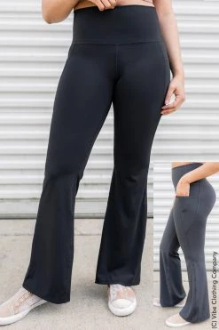 001 New Bottoms Going Somewhere Flare Leggings