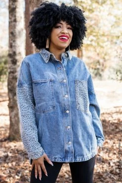 White Birch Folsom Blues Denim Shacket