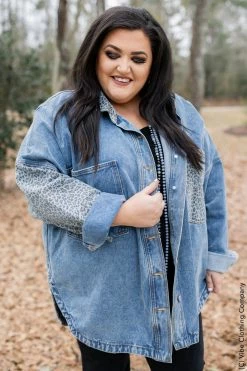 White Birch Folsom Blues Denim Shacket