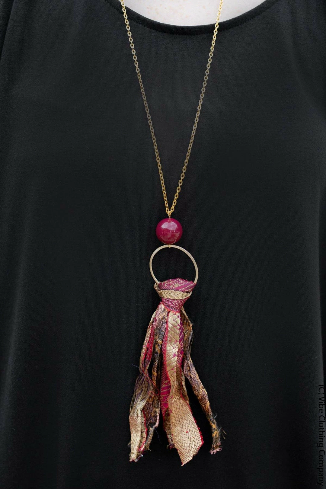 ViVi Liam Jewelry New Jewelry Garnet & Gold Silk Necklace 3 ViVi Liam Jewelry New Jewelry Garnet & Gold Silk Necklace