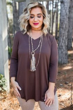 P & Rose Gotta Get That Top - Brown