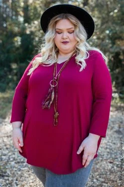 P & Rose Gotta Get That Top - Maroon