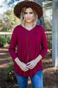 P & Rose Gotta Get That Top - Maroon