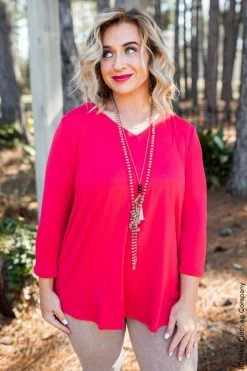 P & Rose New Tops Gotta Get That Top - Red