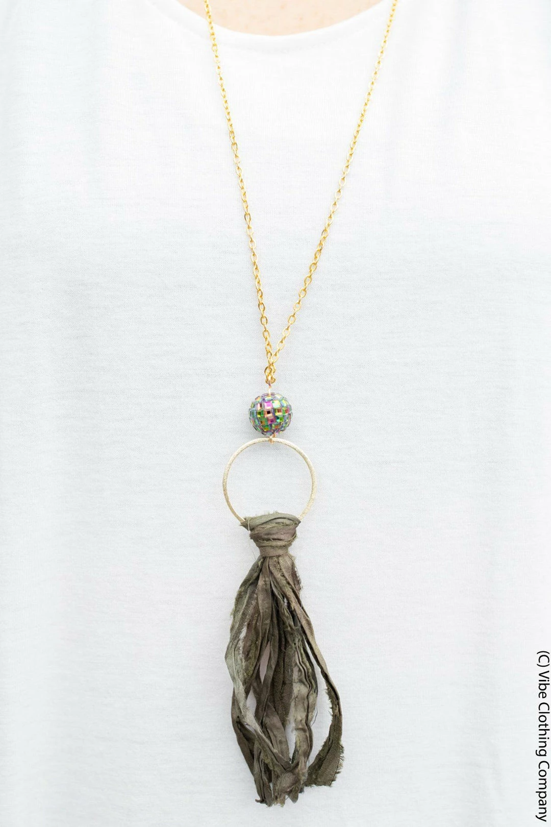 Vivi Liam Green-Eyed Lady Silk Necklace 3 Vivi Liam Green-Eyed Lady Silk Necklace