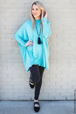 Aqau I'm Coming Home Sweater - Pacific Blue