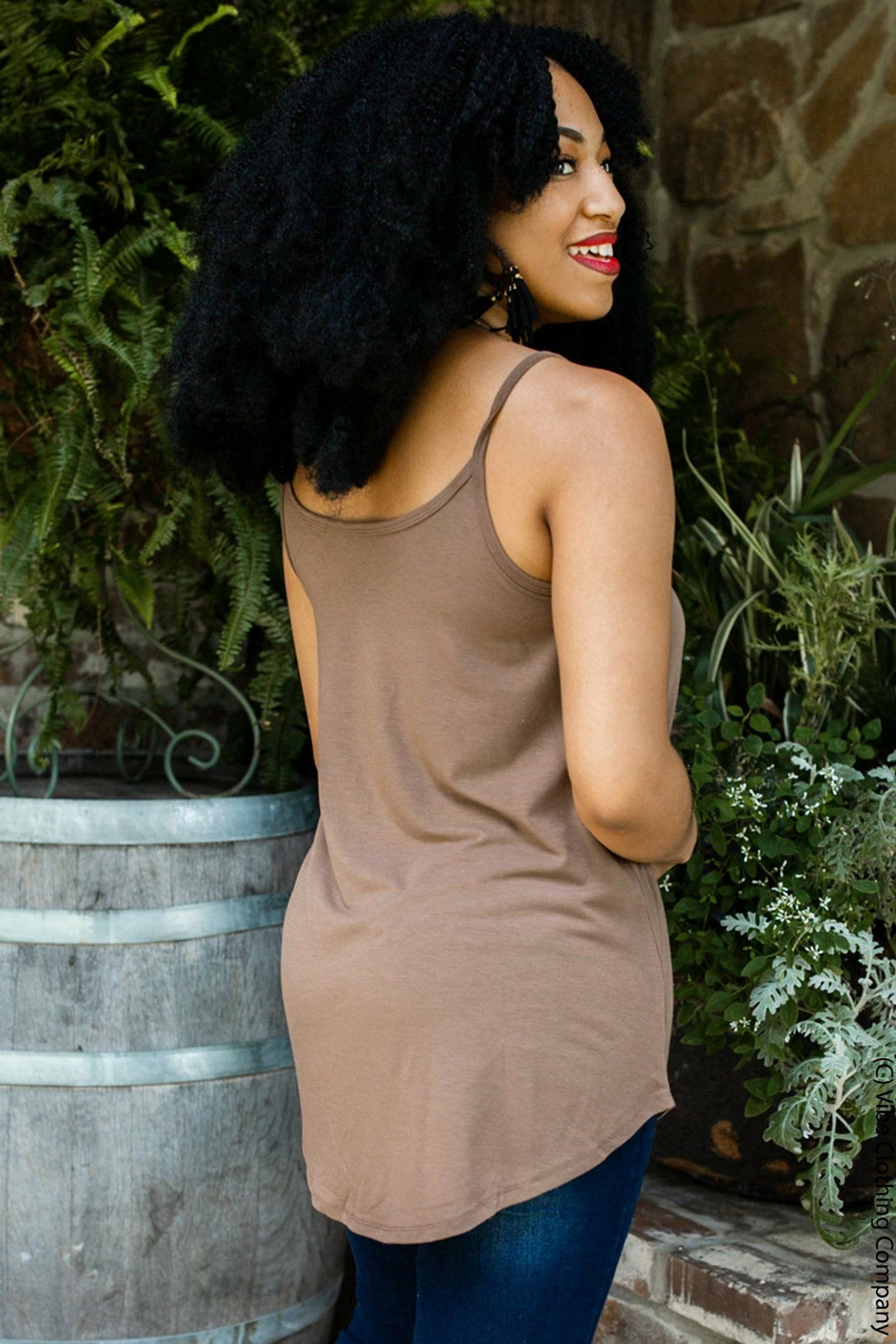 RT-3150AB Keep On Runnin' Reversible Tank - Mocha 5 RT-3150AB Keep On Runnin' Reversible Tank - Mocha