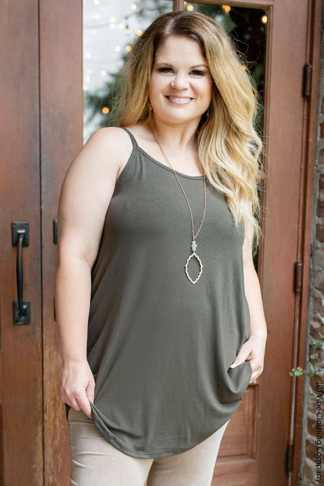 RT-3150AB Keep On Runnin' Reversible Tank - Olive New Basics 3 RT-3150AB Keep On Runnin' Reversible Tank - Olive New Basics