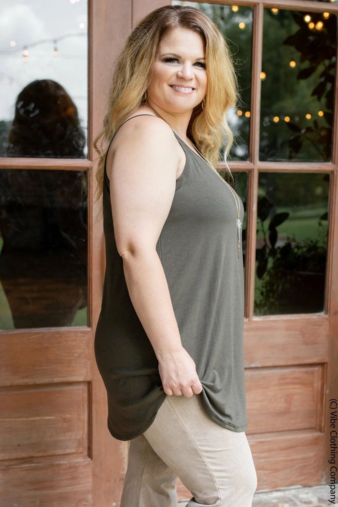 RT-3150AB Keep On Runnin' Reversible Tank - Olive New Basics 4 RT-3150AB Keep On Runnin' Reversible Tank - Olive New Basics