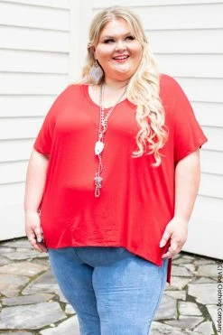 Shop Basic P9-247 Layover Tee - Red New Basics