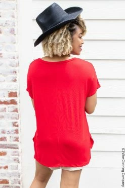 Shop Basic P9-247 Layover Tee - Red New Basics
