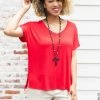 Shop Basic P9-247 Layover Tee - Red New Basics 2 Shop Basic P9-247 Layover Tee - Red New Basics