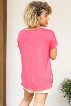 Shop Basic P9-247 Layover Tee - Strawberry New Basics 11 Shop Basic P9-247 Layover Tee - Strawberry New Basics