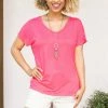 Shop Basic P9-247 Layover Tee - Strawberry New Basics