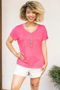 Shop Basic P9-247 Layover Tee - Strawberry New Basics