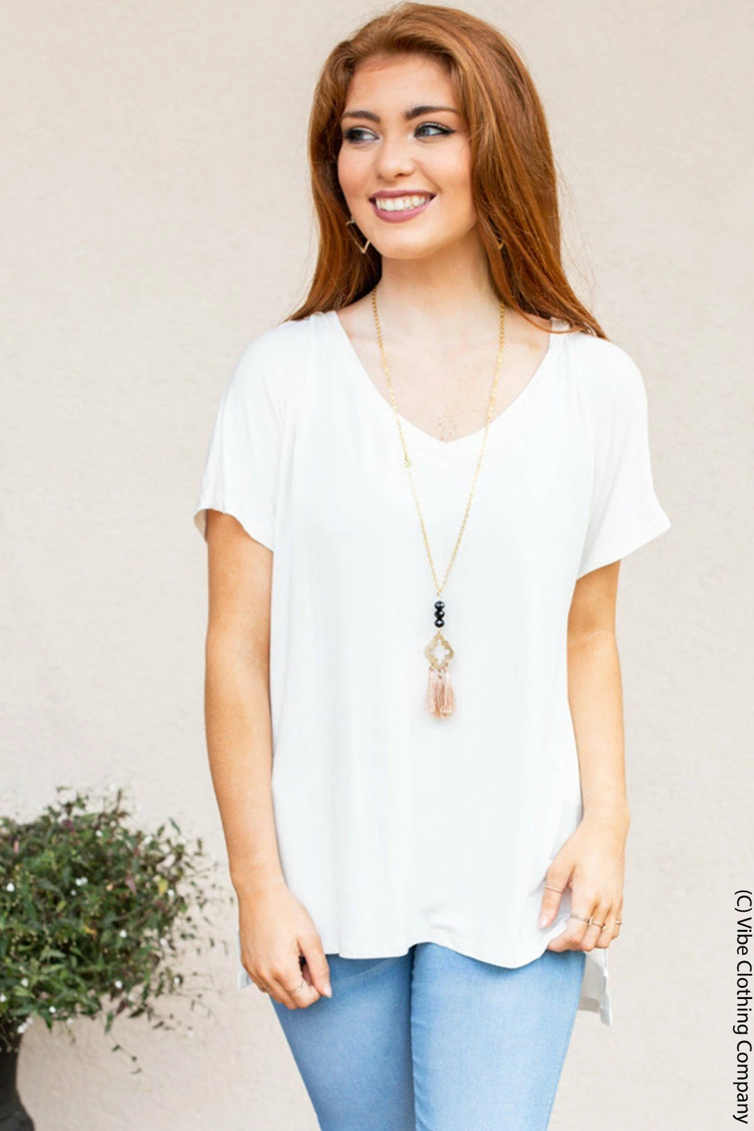 026 New Basics Layover Tee - Soft White 3 026 New Basics Layover Tee - Soft White