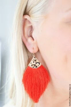 036 Leopard Feathers Earrings
