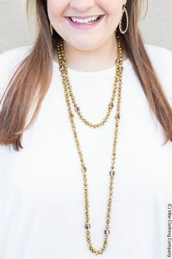 028 New Jewelry Leopard Pave Wrap Necklace - Gold