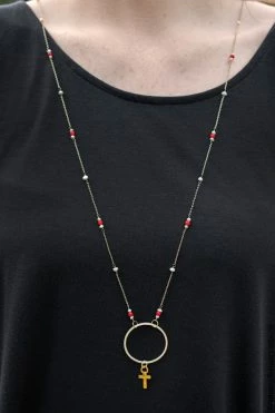 ViVi Liam Jewelry New Jewelry Little Bit Of Red Necklace