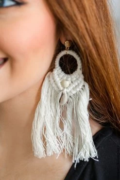 Ole Macramé & Sea Shell Earrings New Jewelry