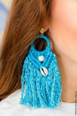 Ole Macramé & Sea Shell Earrings New Jewelry